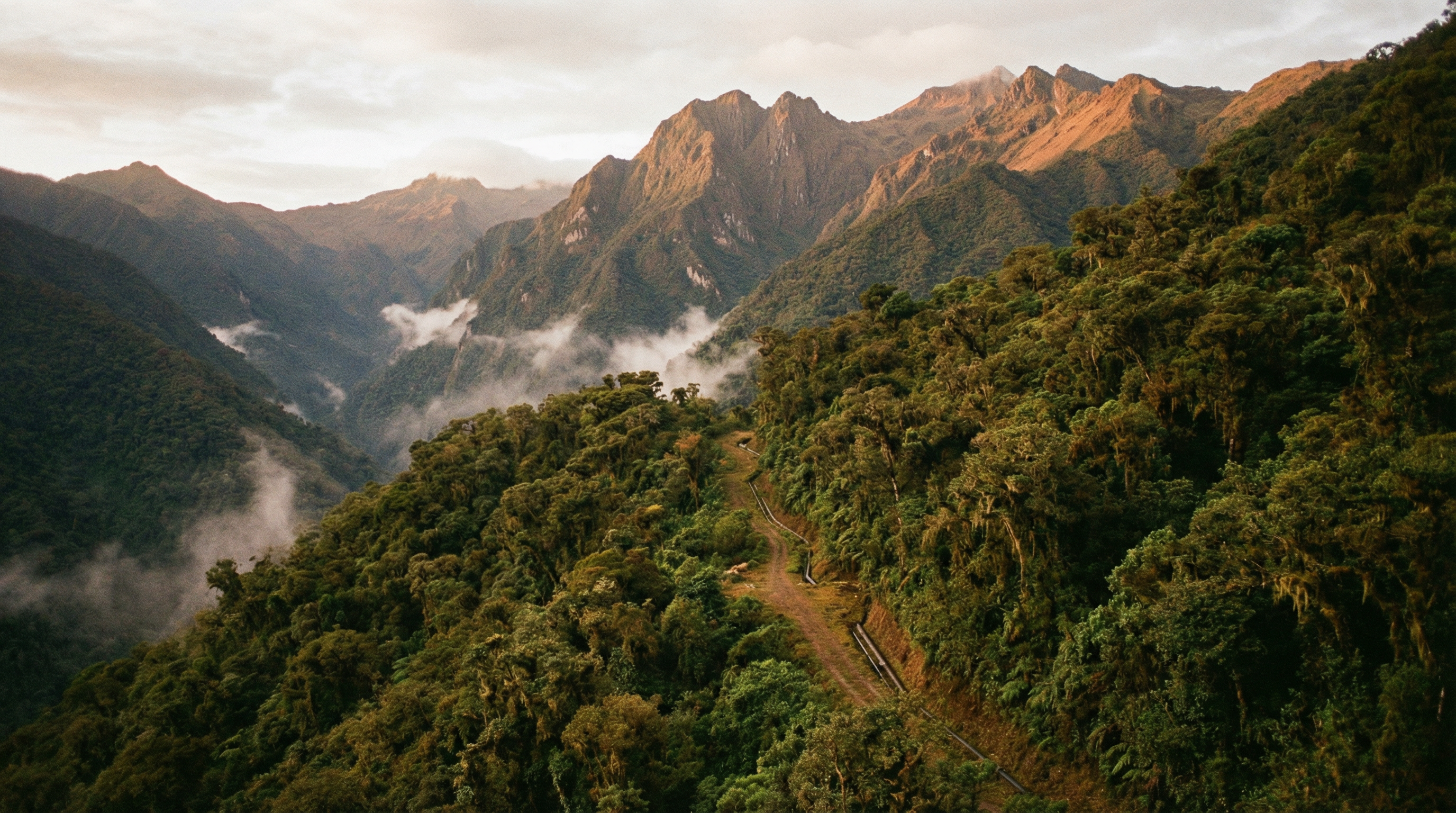 Pipeline infrastructure in mountainous terrain